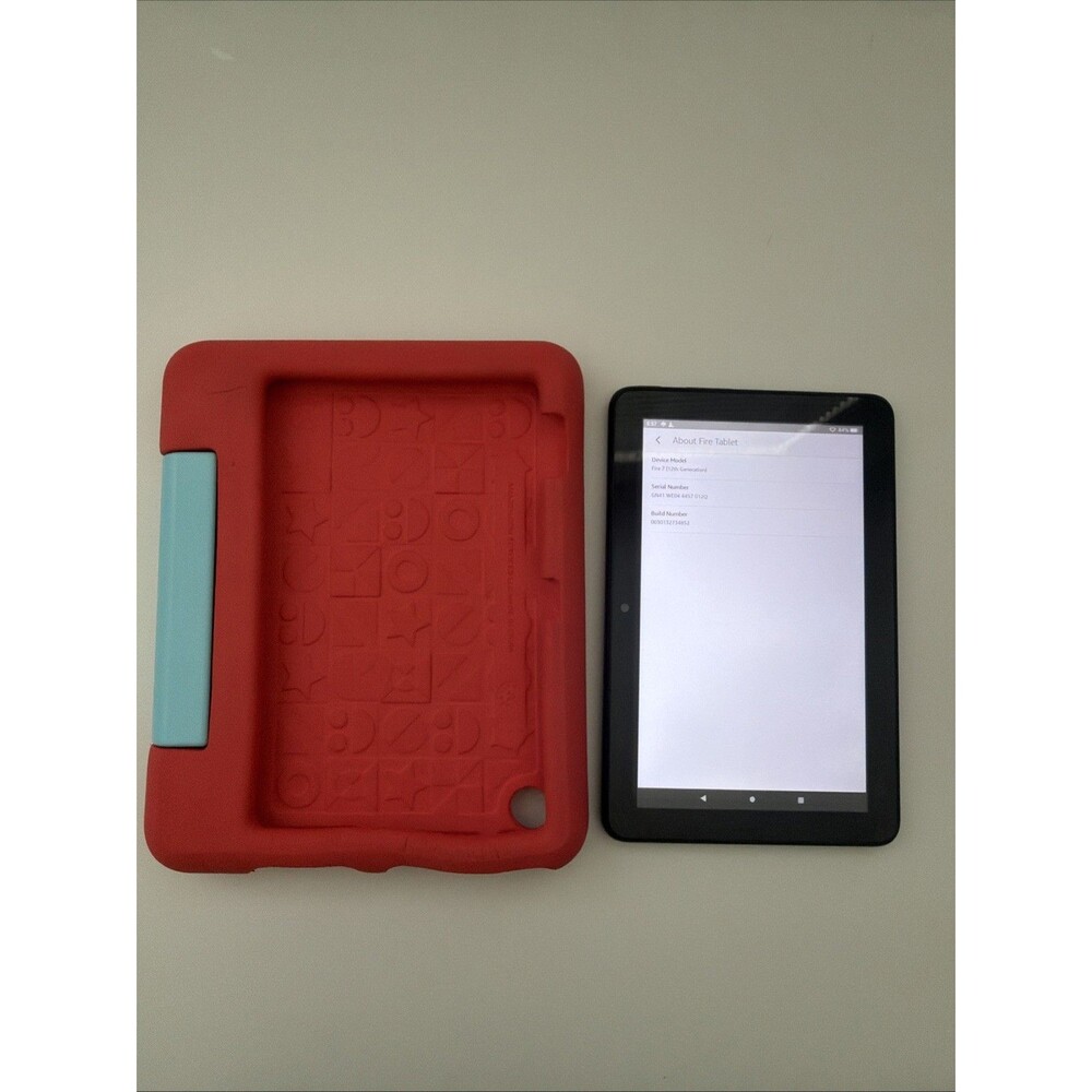 Amazon Fire 7 Kids (12th Gen) 16GB Red Case 7in Tablet Wi-Fi - Tested